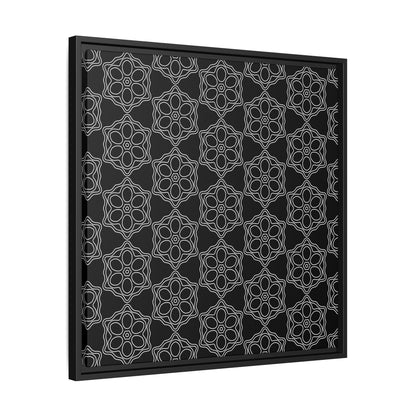 Geometric Sacred Flower - Framed Canvas