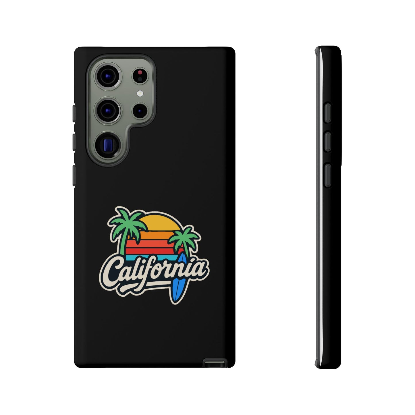 California Sunset Phone Case, Tropical Cell Phone Cover, Beach Lover Gift, Summer Vibes Accessory, Surfing Decor, Personalized Case