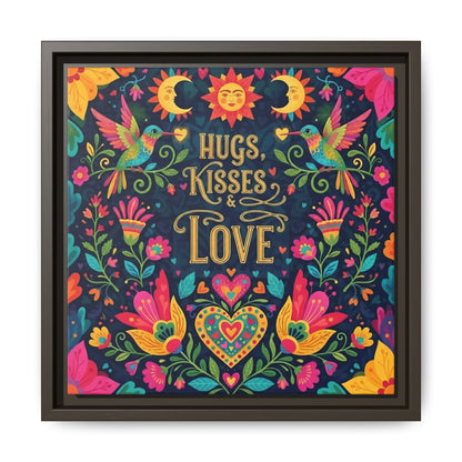 Hugs, Kisses & Love - Framed Canvas