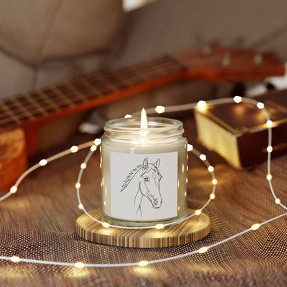 Horse Portrait Sketch - Scented Candle