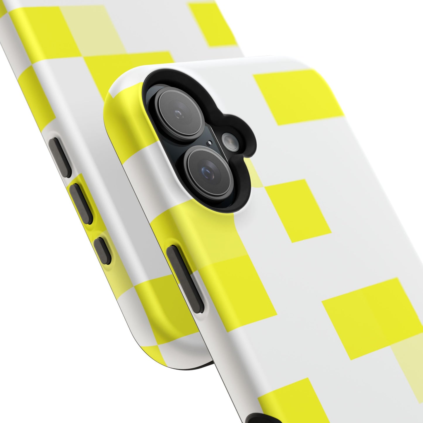 Yellow Pixel Grid -  Magnetic Phone Case