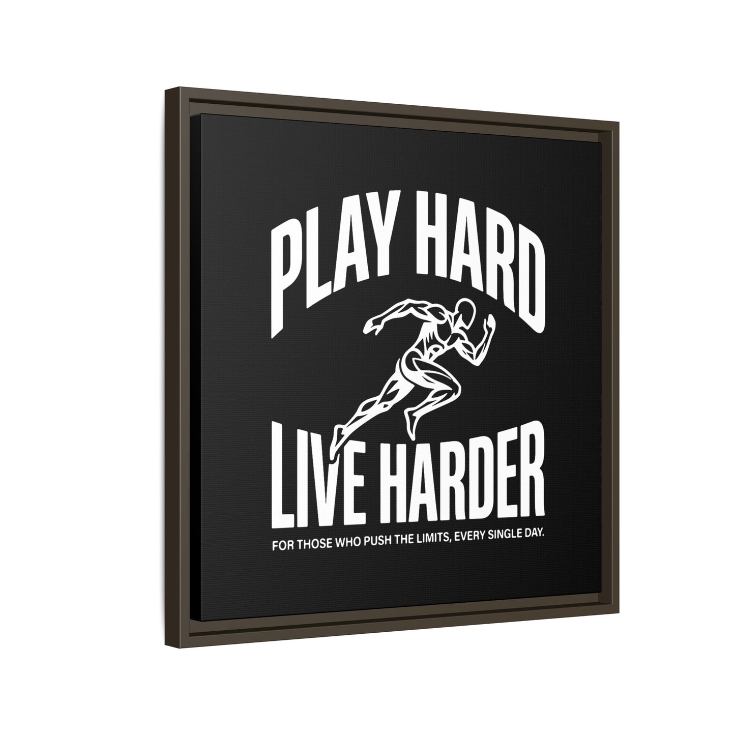 Play Hard / Live Harder - Framed Canvas