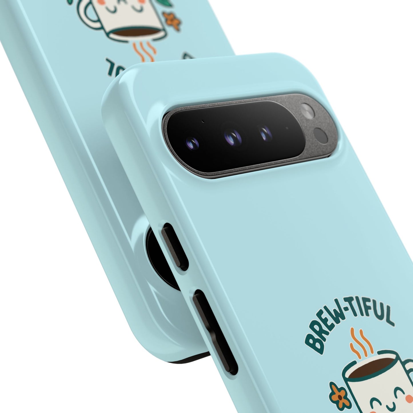 Brew-tiful Mornings Tough Phone Case, Cute Coffee Cases, Gift for Coffee Lovers, Bright & Cheerful Phone Accessories