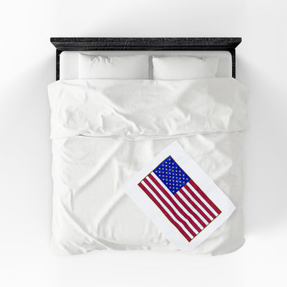 New Glory American Flag (Gold Edge Edition) - Plush Blanket