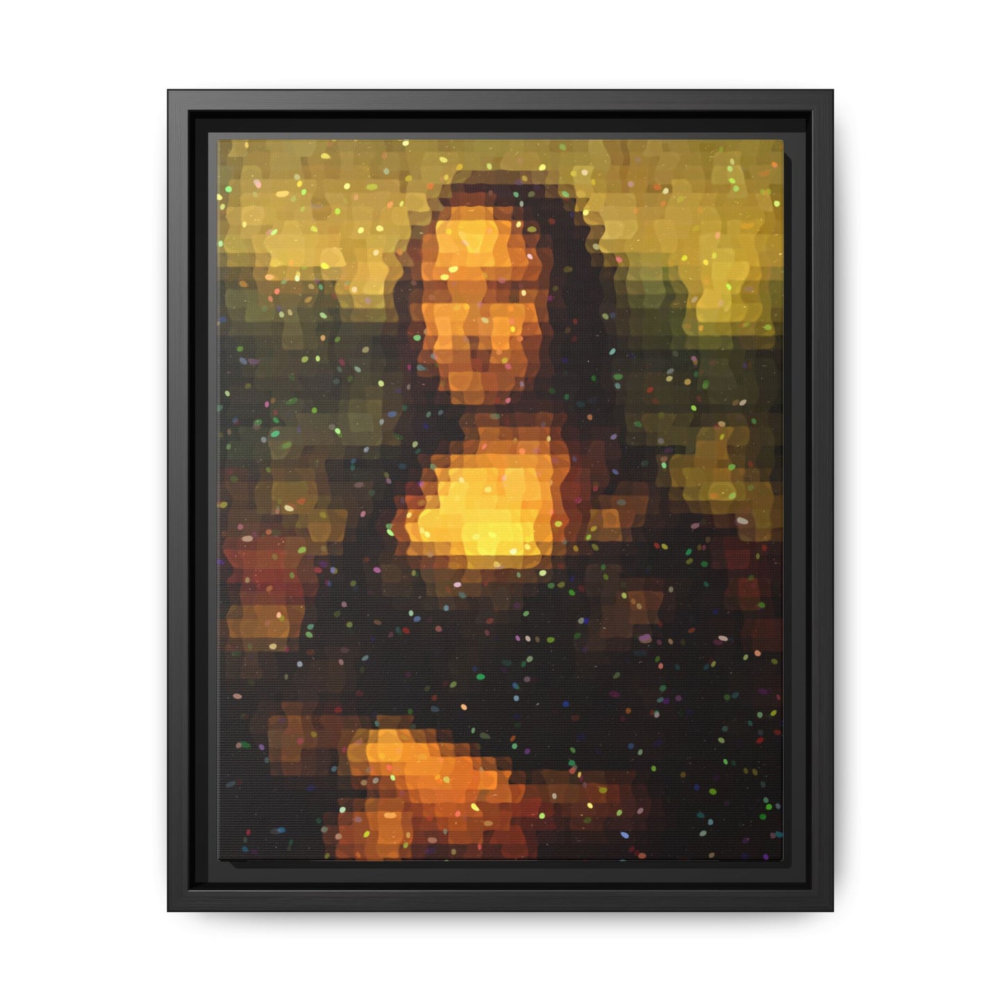 Pixel Muse — Silent Smile - Framed Canvas