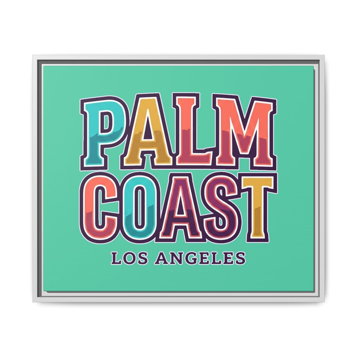 Palm Coast - Los Angeles - Framed Canvas