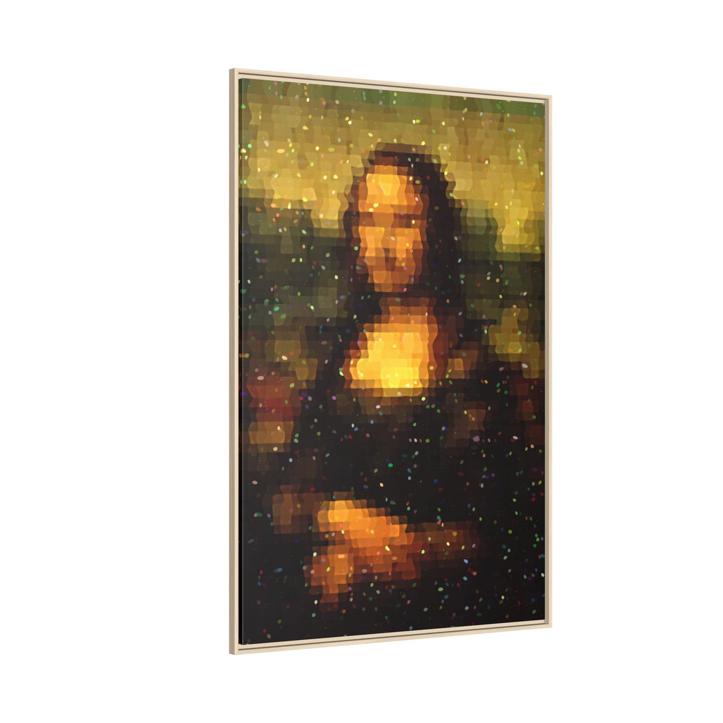 Pixel Muse — Silent Smile - Framed Canvas