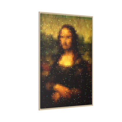Pixel Muse — Silent Smile - Framed Canvas