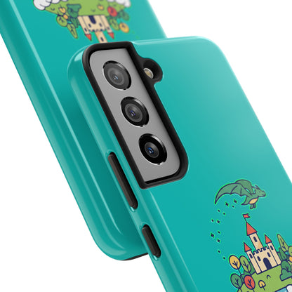 Floating Castle Dragon - Magical Fantasy Island - Phone Case