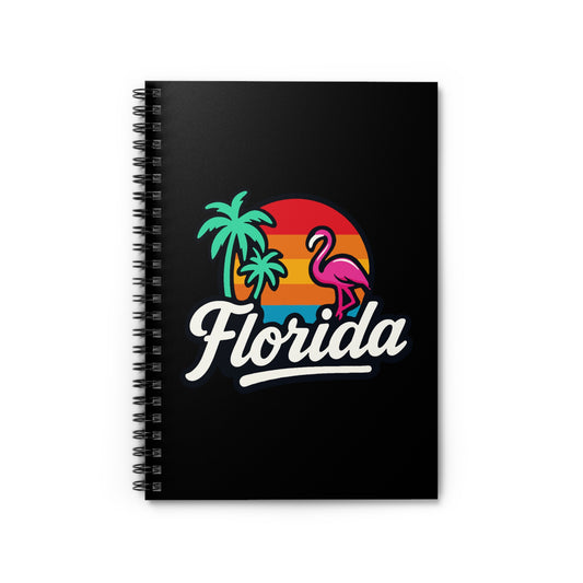 Florida Sunset Palm - Spiral Notebook