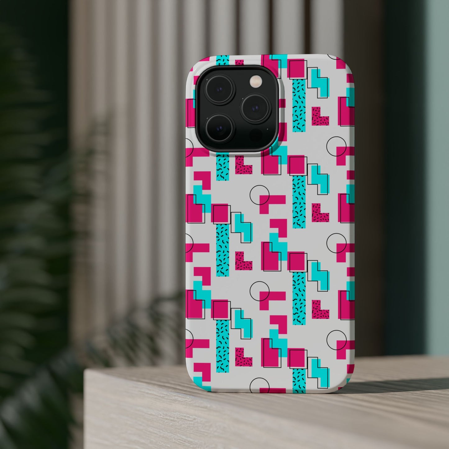 Retro Geometric Vibes - Magnetic Phone Case