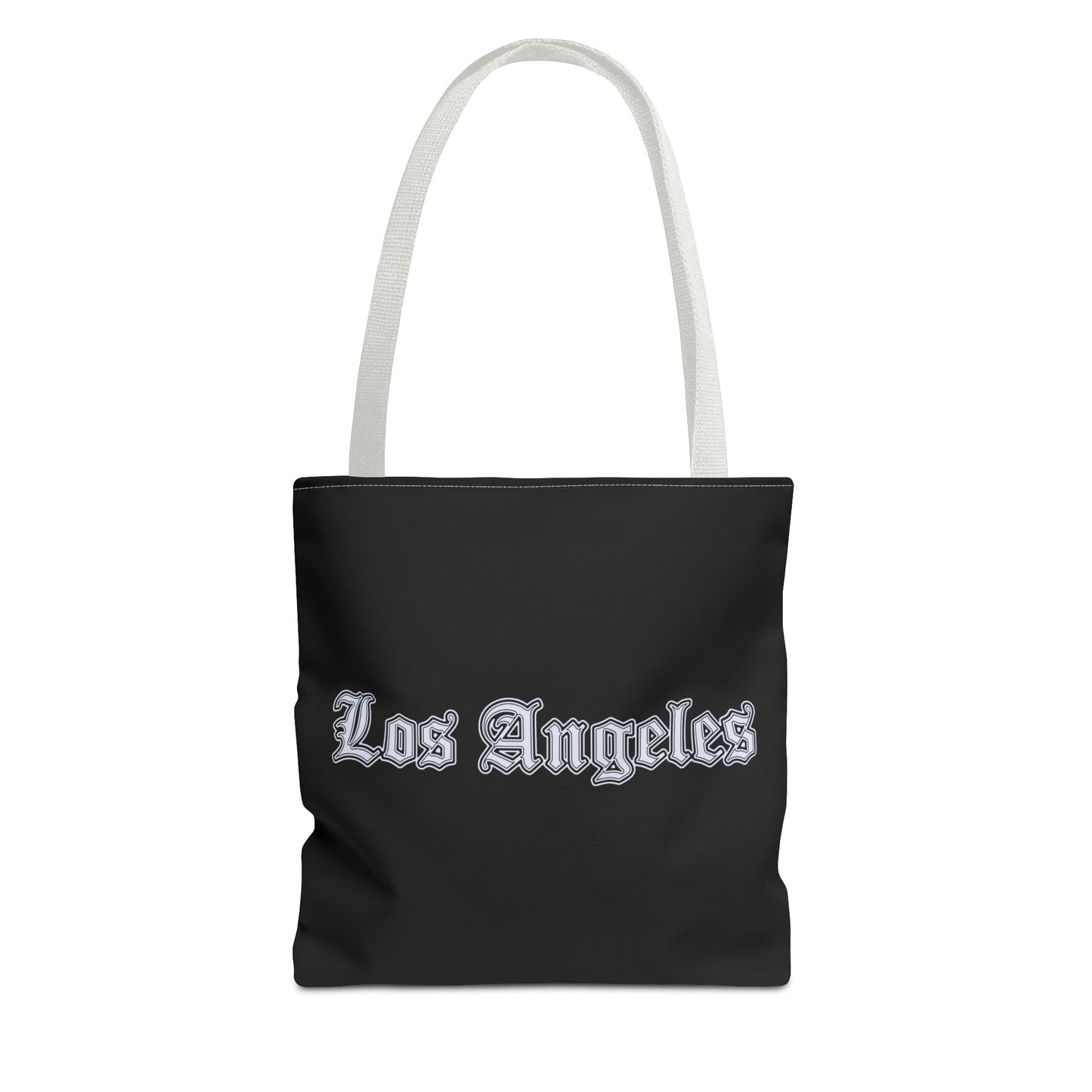 Los Angeles Gothic Tote Bag, Urban Tote, City Lover Bag, Gift for Angelenos, Travel Tote, Fashionable Shopper - Silver Edition