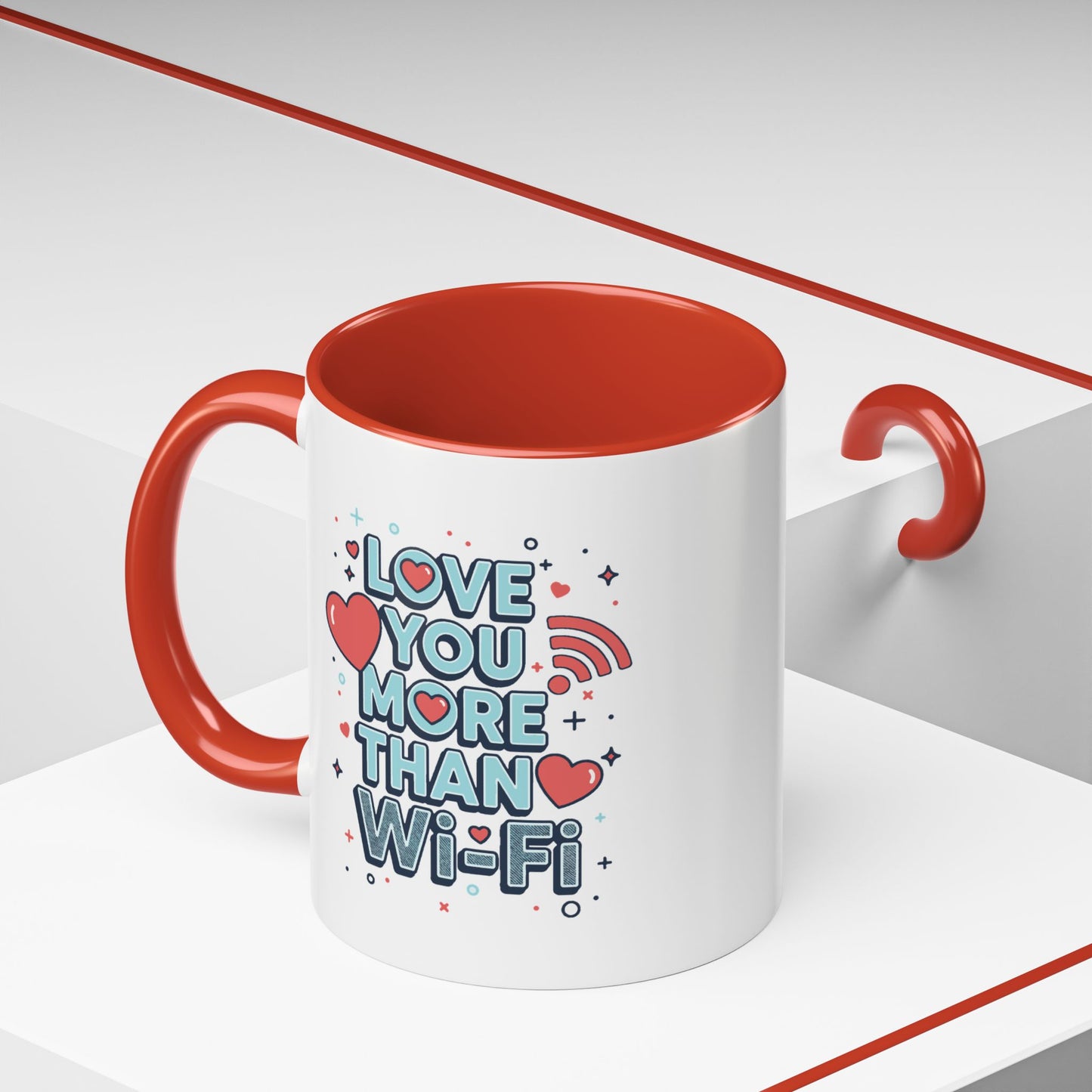 Love You More Than Wi‑Fi - Color Accent Mug