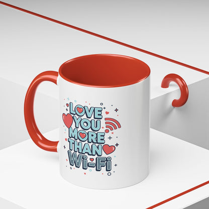 Love You More Than Wi‑Fi - Color Accent Mug