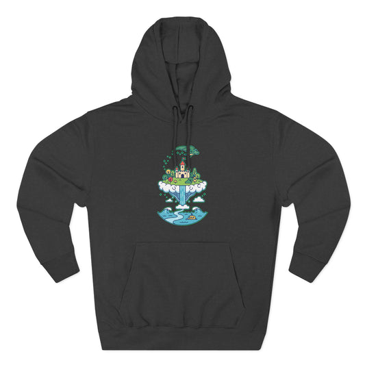 Floating Castle Dragon - Magical Fantasy Island - Hoodie