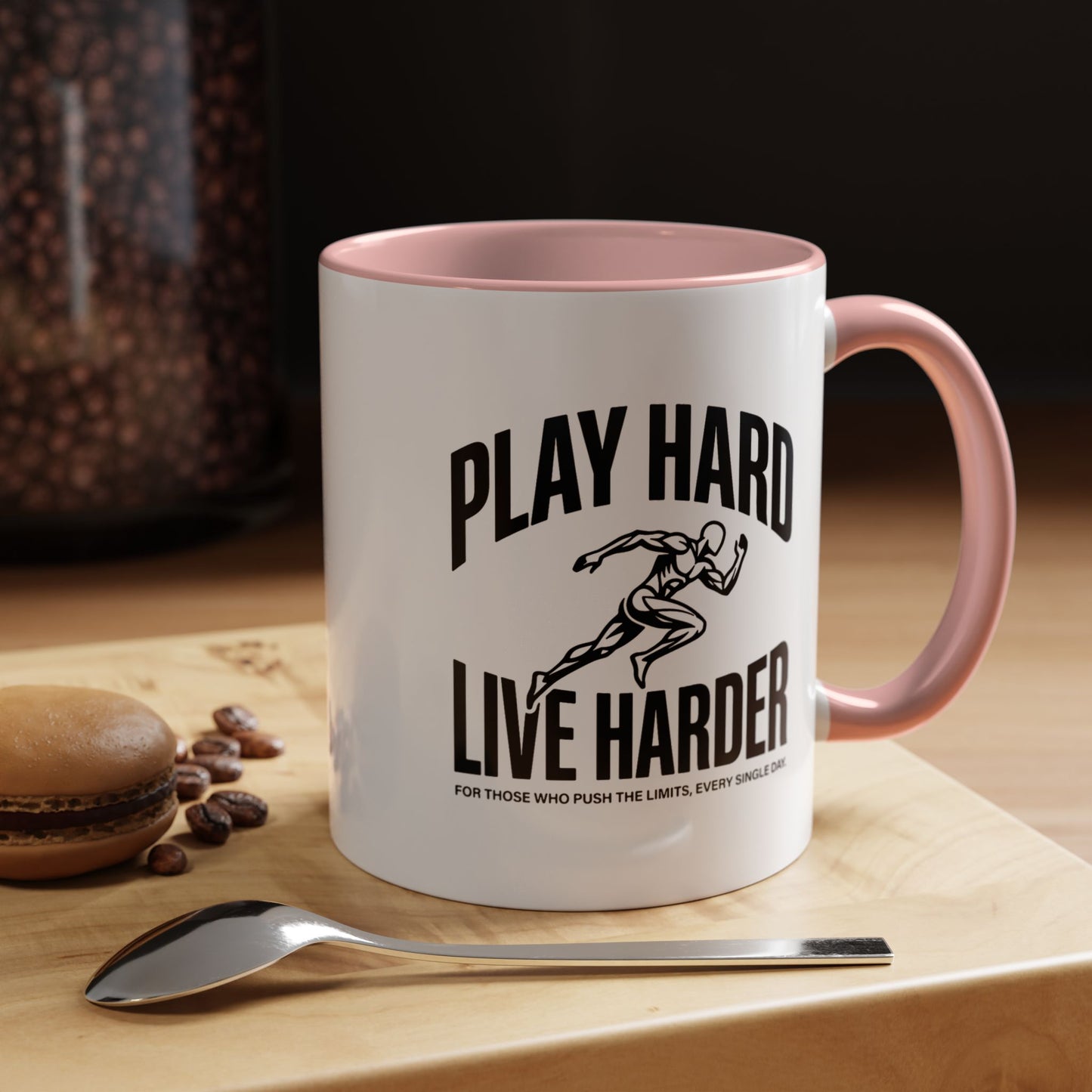 Play Hard / Live Harder - Color Accent Mug