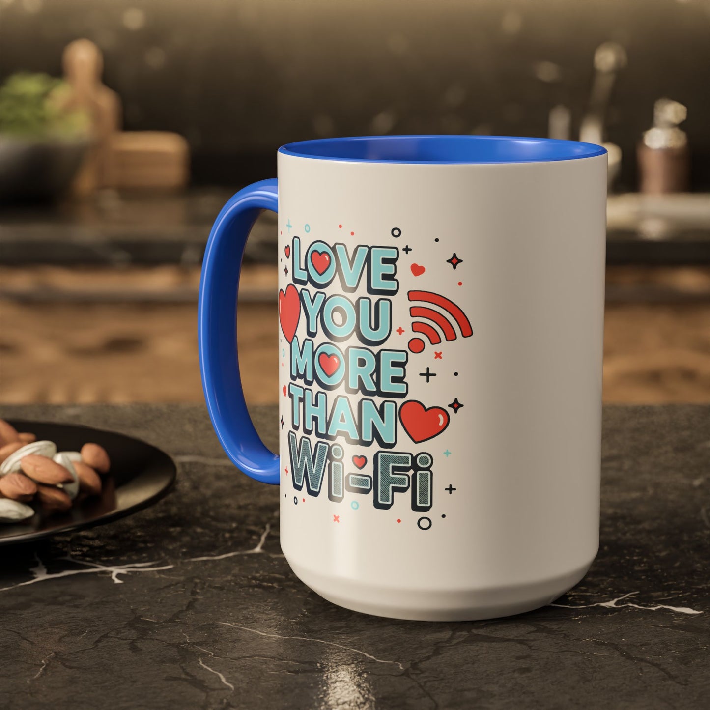 Love You More Than Wi‑Fi - Colorful Mug
