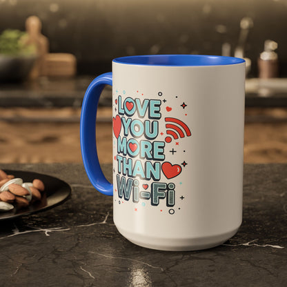 Love You More Than Wi‑Fi - Colorful Mug