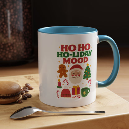 Festive Holiday Coffee Mug, Christmas Gift Mug, Fun Seasonal Drinkware, Ho Ho Ho-liday Mood, Cozy Hot Beverage Cup, Unique Gift Idea