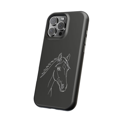 Horse Portrait Sketch - Magnetic Phone Case