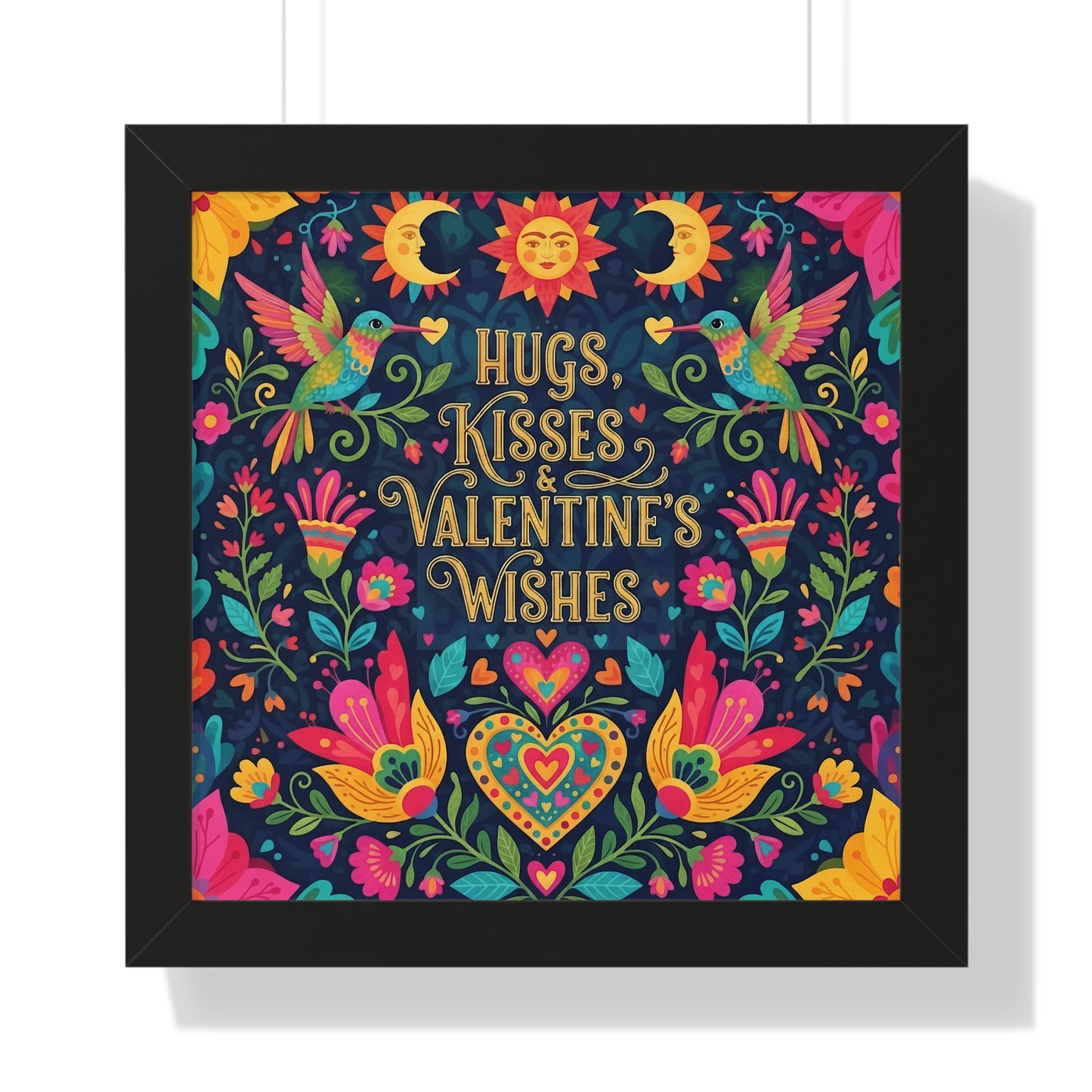 Hugs, Kisses & Valentine’s Wishes - Framed Poster
