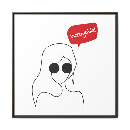 Incroyable Chic Girl - Framed Canvas