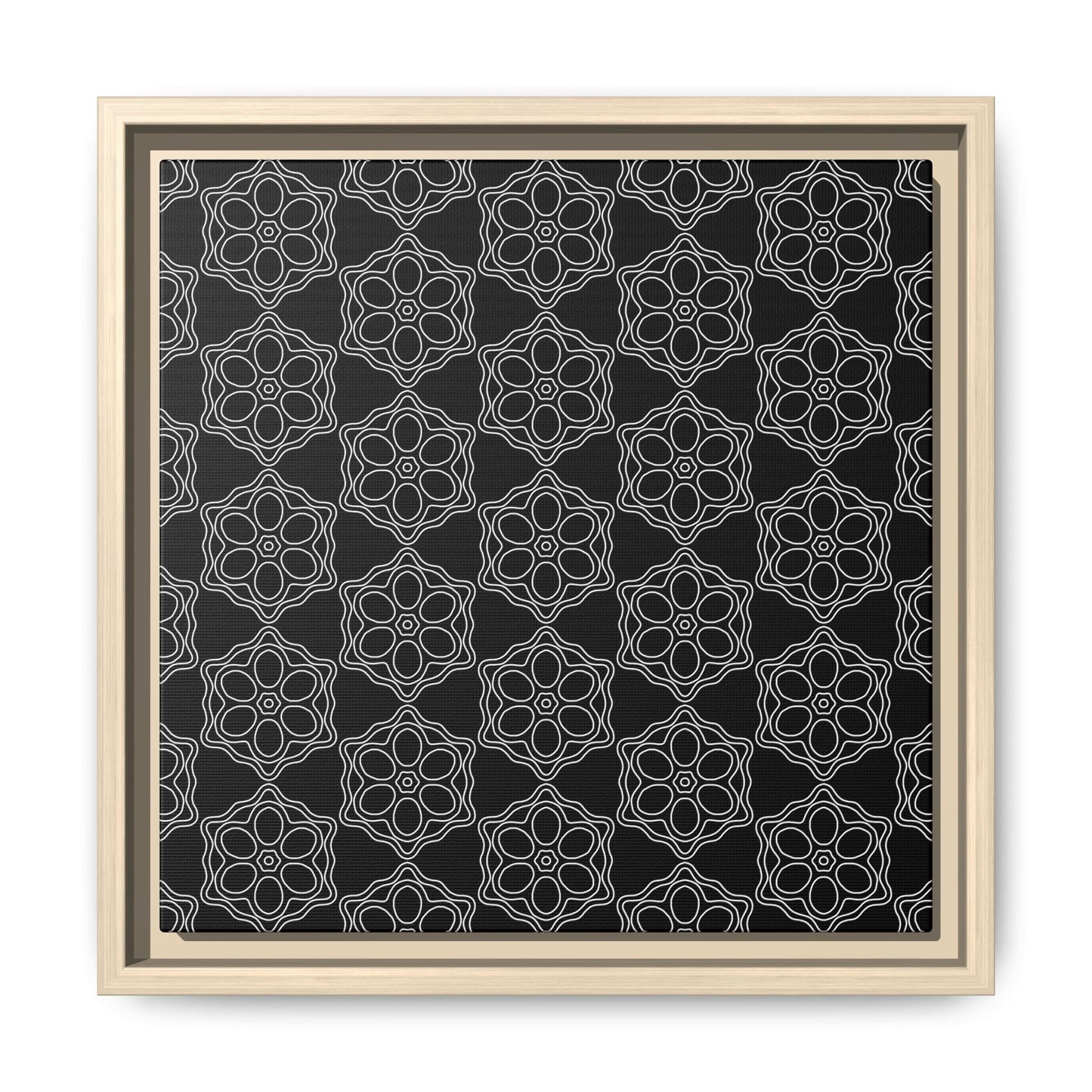 Geometric Sacred Flower - Framed Canvas