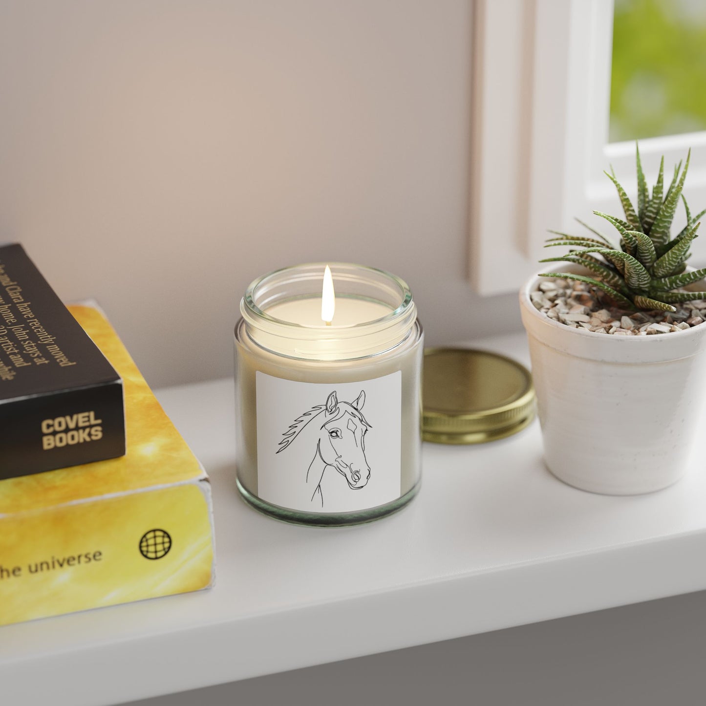 Horse Portrait Sketch - Scented Candle