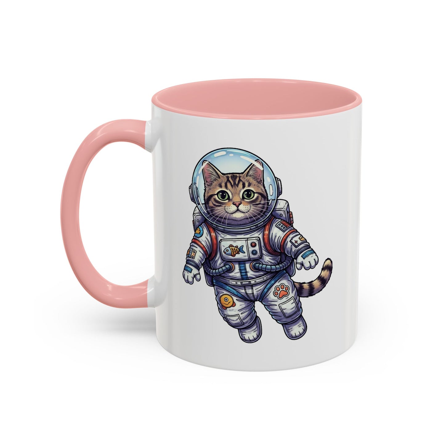 Astronaut Cat - Color Accent Mug