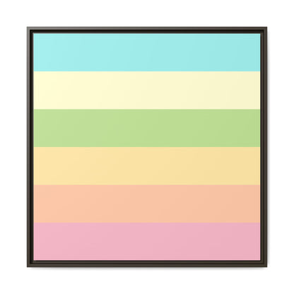 Pastel Stripes - Framed Canvas