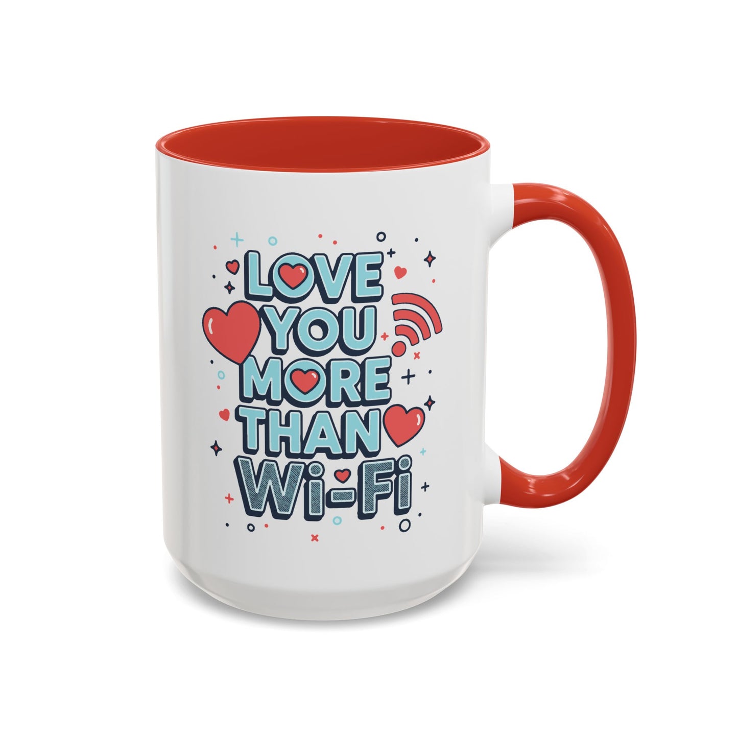 Love You More Than Wi‑Fi - Color Accent Mug