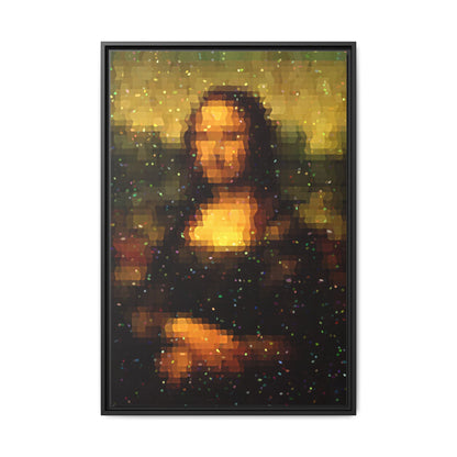 Pixel Muse — Silent Smile - Framed Canvas