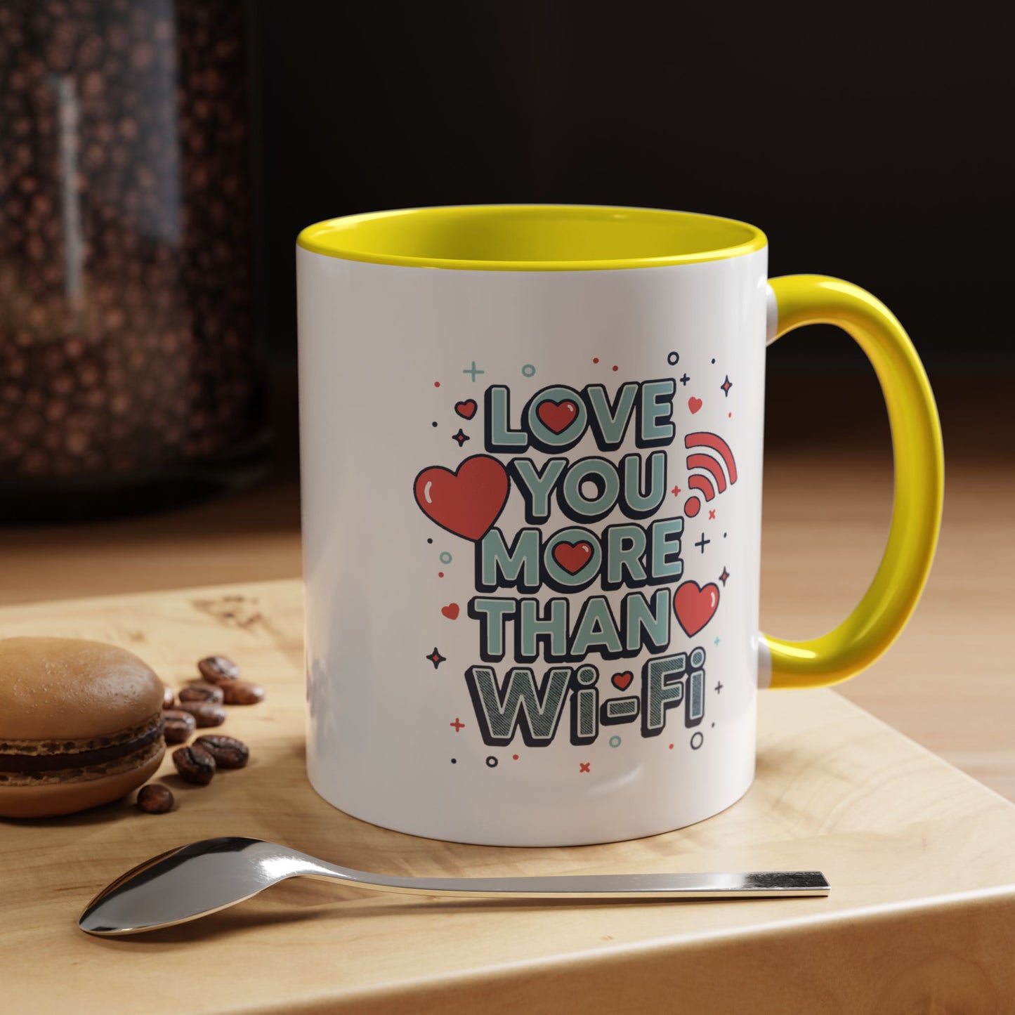 Love You More Than Wi‑Fi - Color Accent Mug