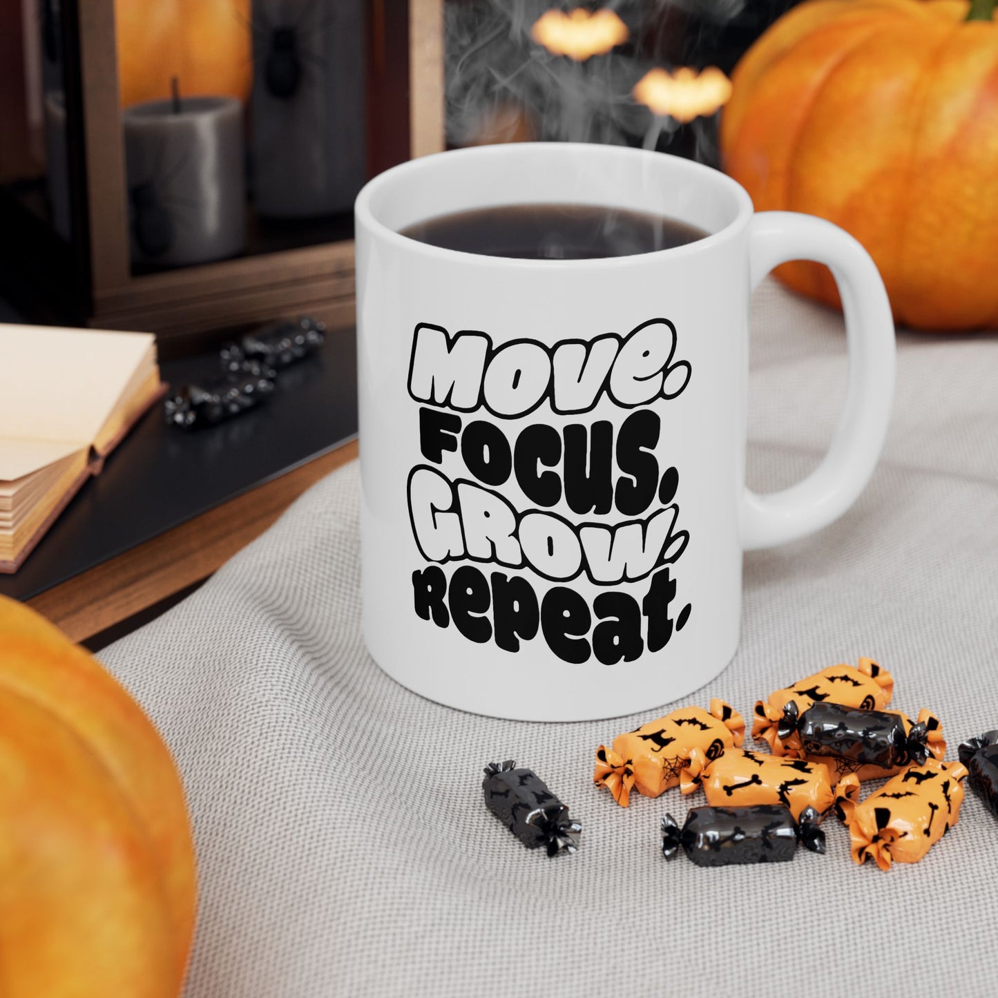Move. Focus. Grow. Repeat. - Ceramic Mug