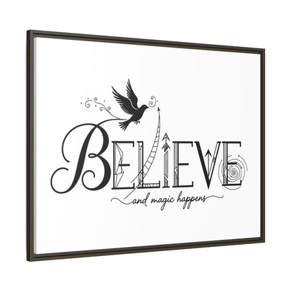 Believe and Magic Happens - Framed Canvas