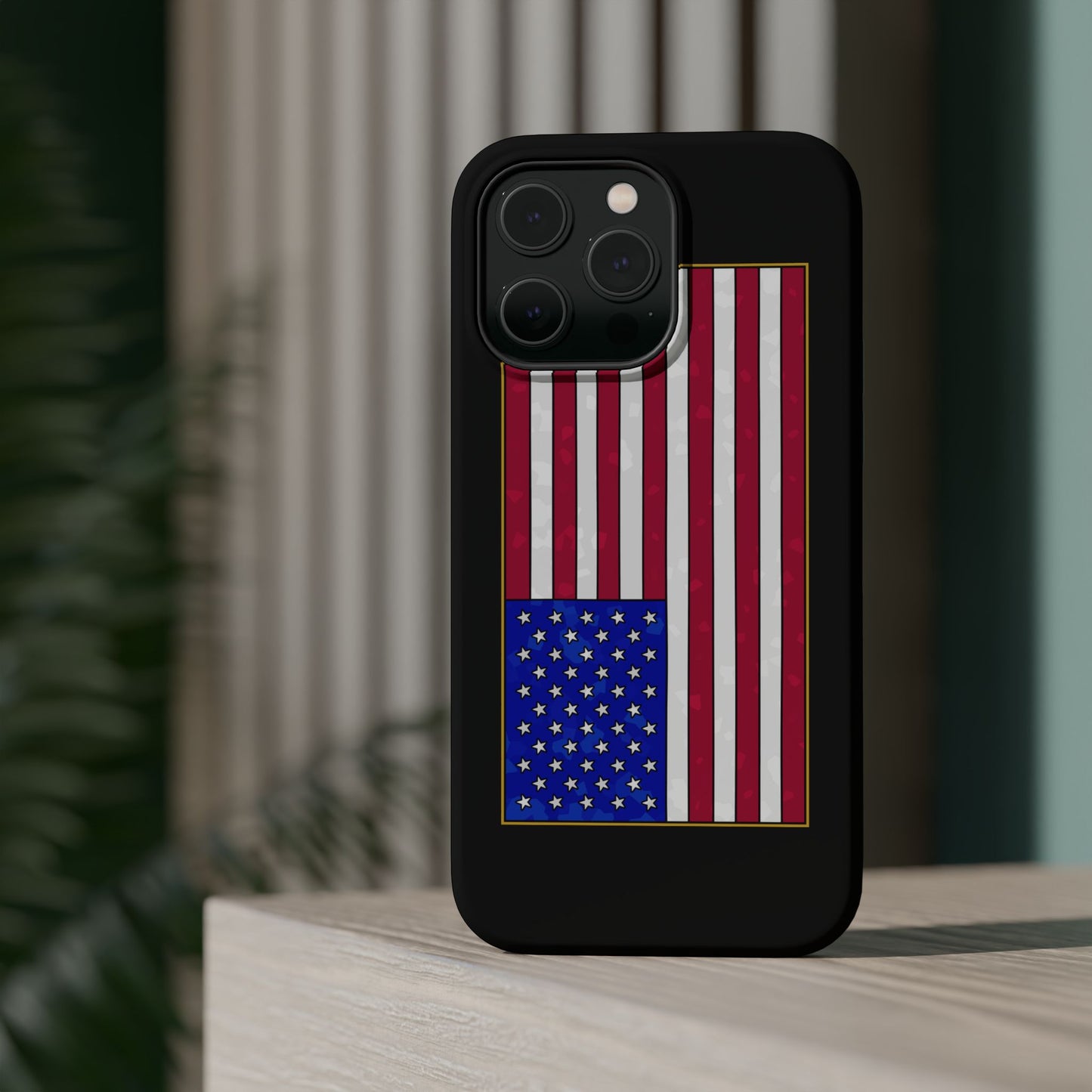 New Glory American Flag (Gold Edge Edition) - Magnetic Phone Case