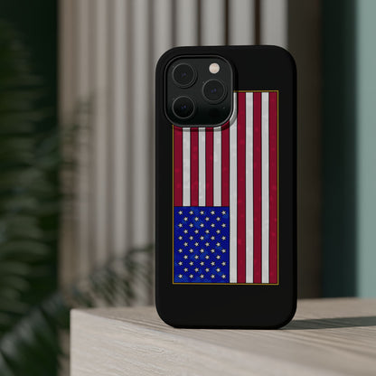 New Glory American Flag (Gold Edge Edition) - Magnetic Phone Case