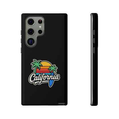 California Sunset Phone Case, Tropical Cell Phone Cover, Beach Lover Gift, Summer Vibes Accessory, Surfing Decor, Personalized Case