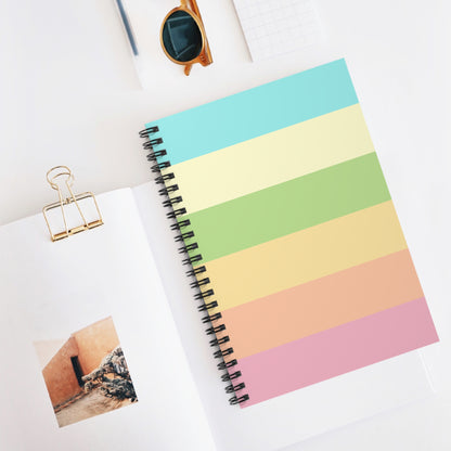 Pastel Stripes - Spiral Notebook