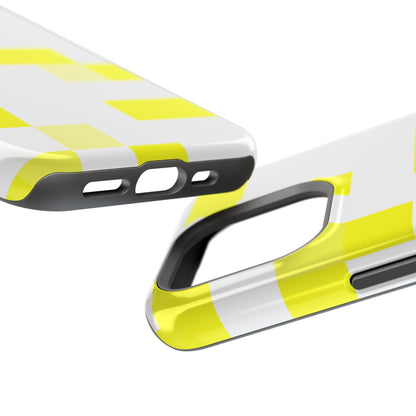 Yellow Pixel Grid -  Magnetic Phone Case