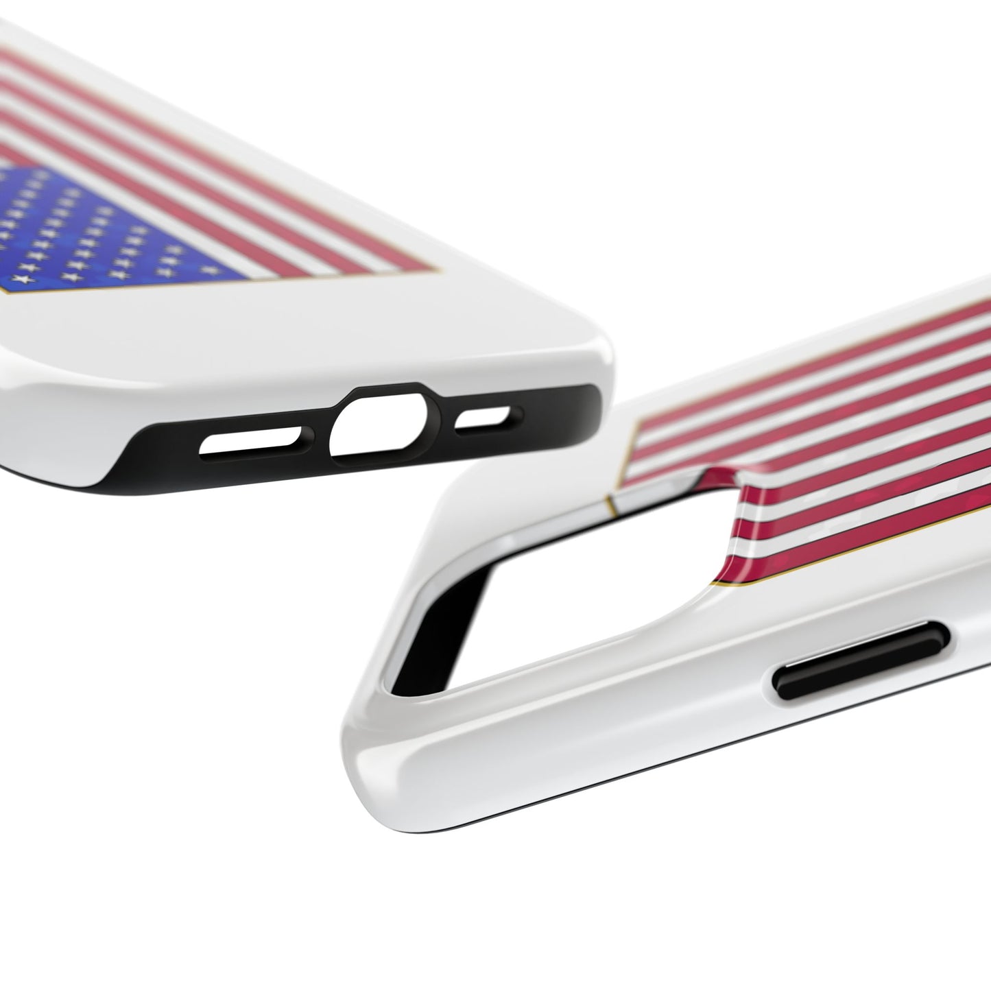 New Glory American Flag (Gold Edge Edition) - Phone Case