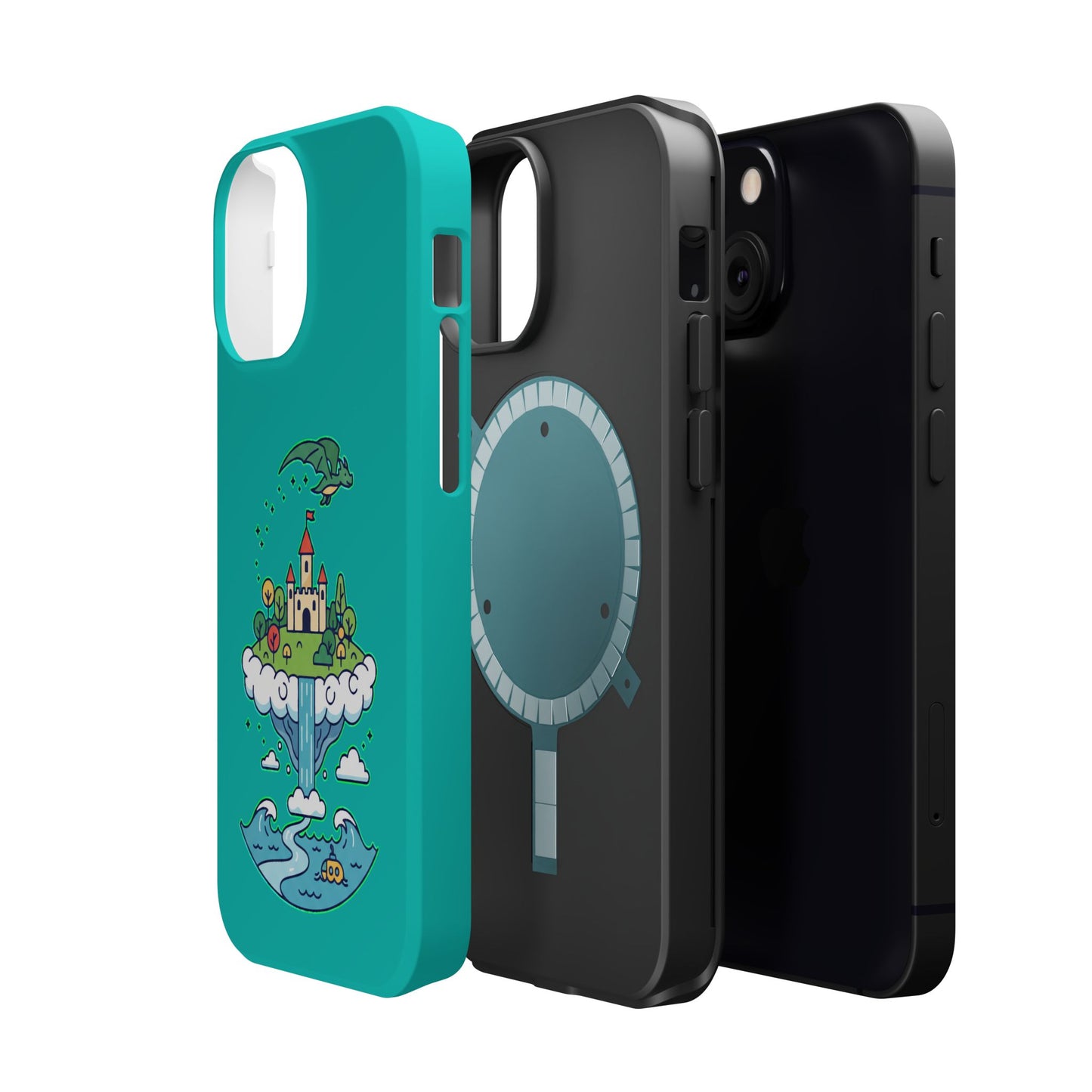 Floating Castle Dragon - Magical Fantasy Island - Magnetic Phone Case