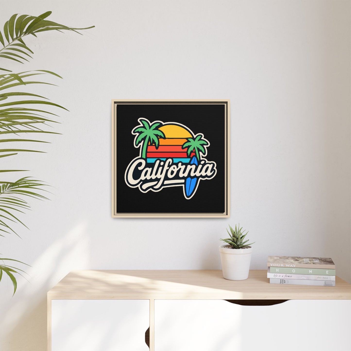 California Surf Vibes - Framed Canvas