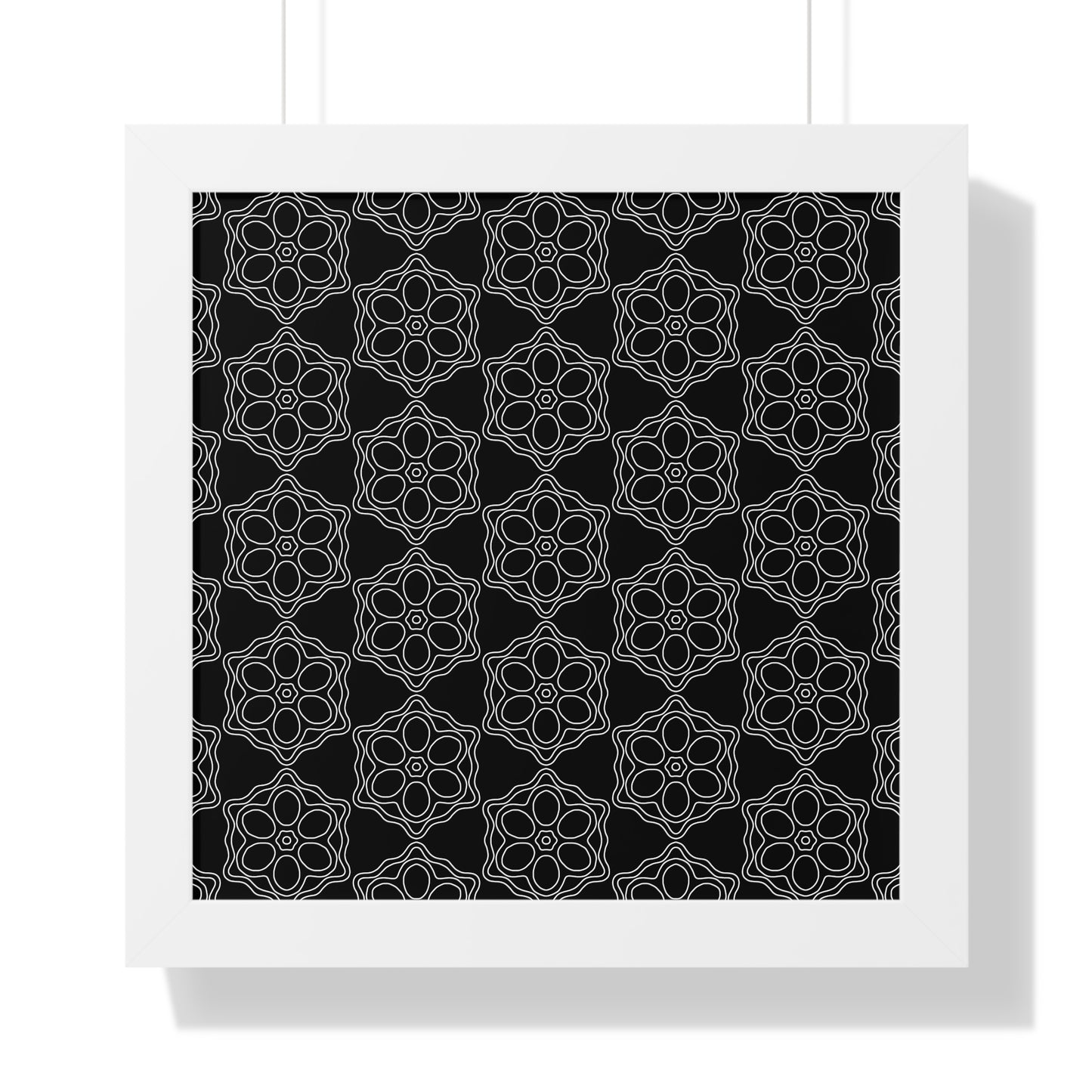 Geometric Sacred Flower - Framed Poster