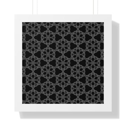 Geometric Sacred Flower - Framed Poster