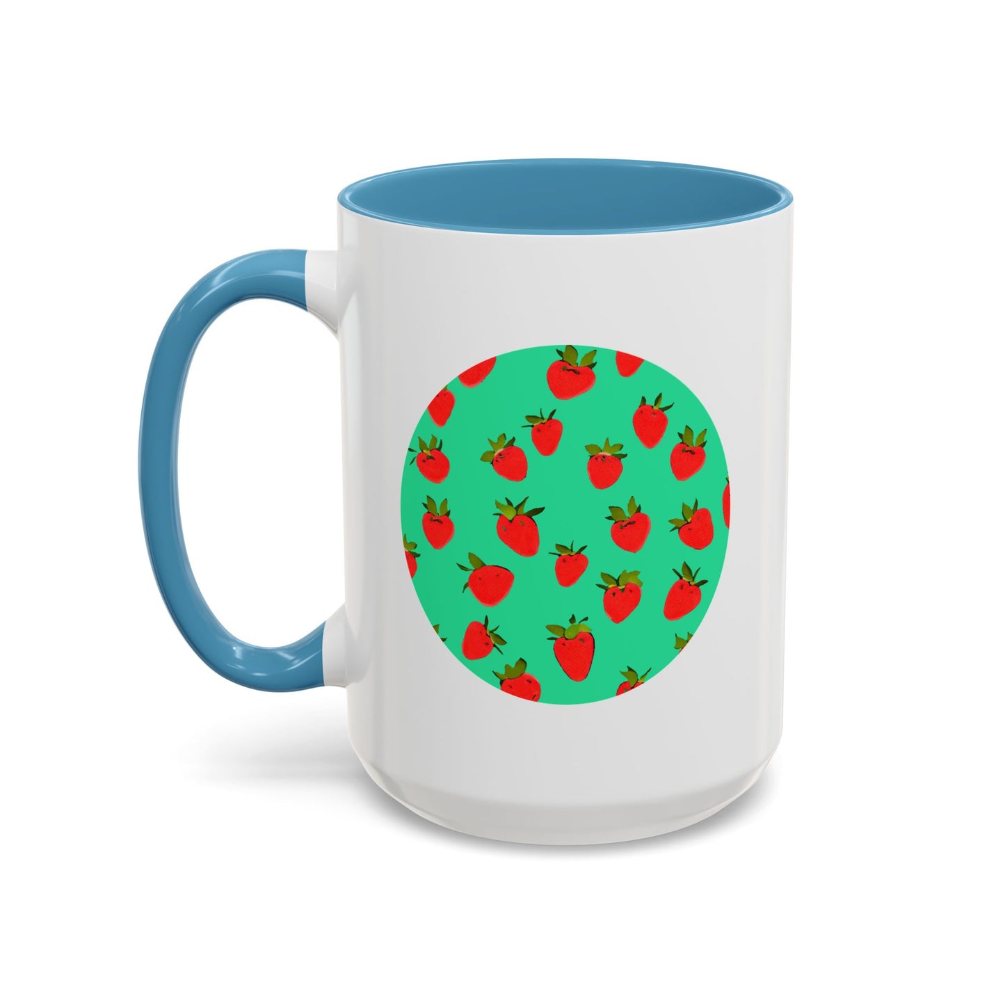 Strawberry Pattern - Color Accent Mug