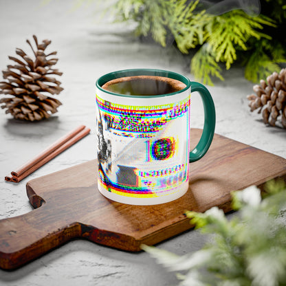 100 Dollars Bill - Neon Color Explosion - Color Accent Mug