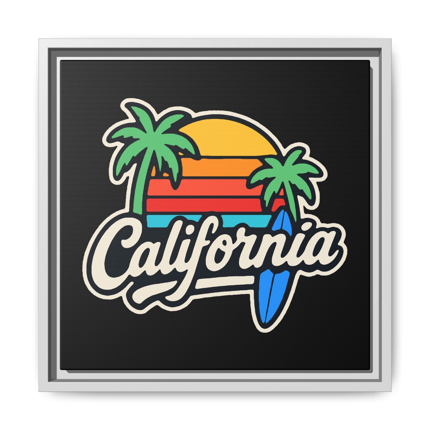 California Surf Vibes - Framed Canvas