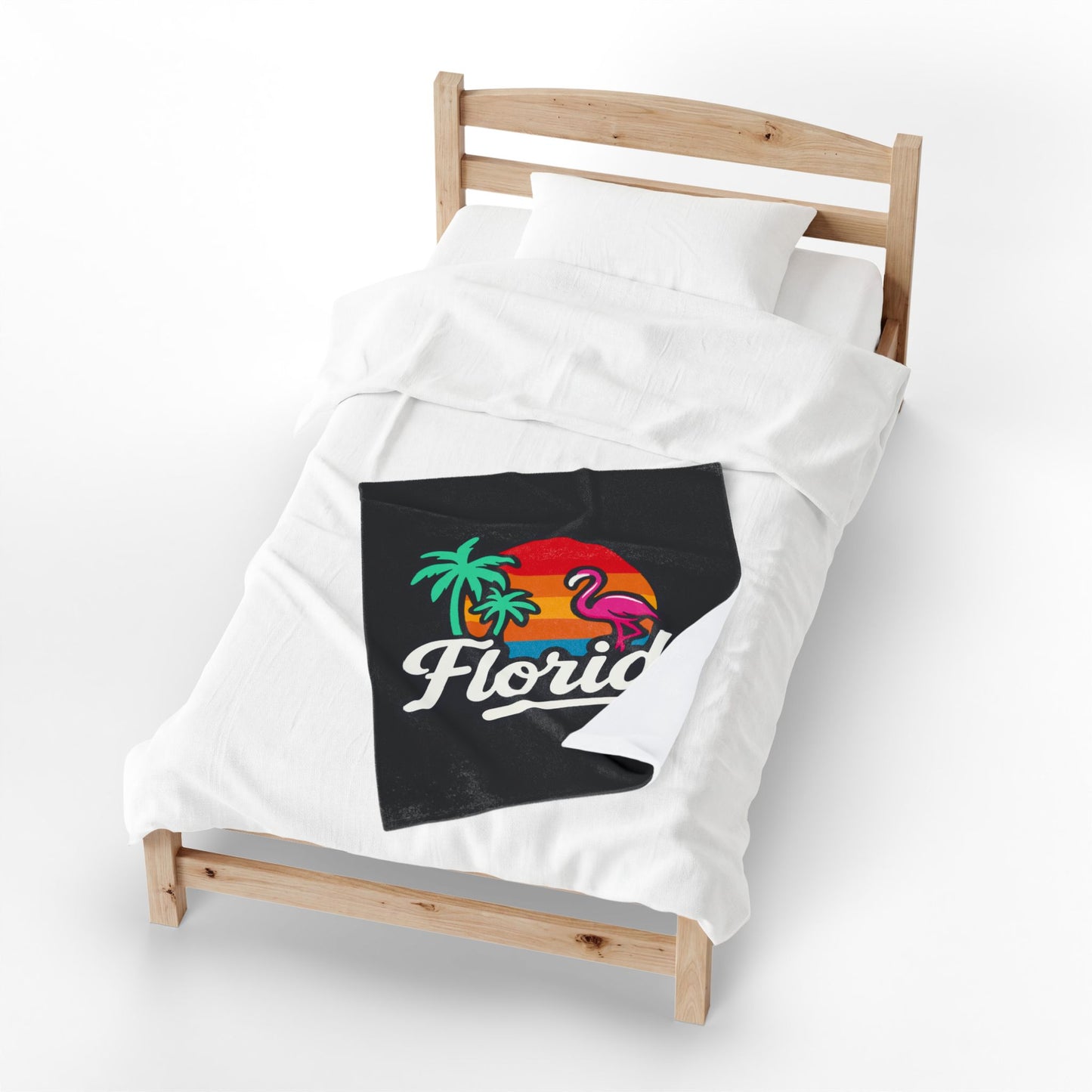 Florida Sunset Palm - Plush Blanket