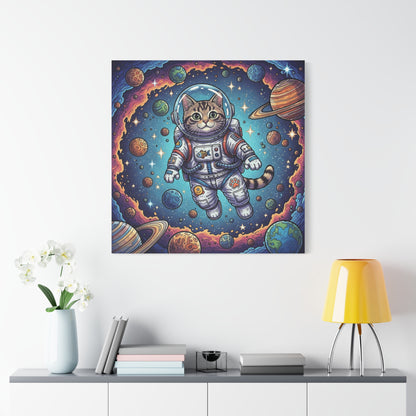 Astronaut Cat - Stretched Canvas